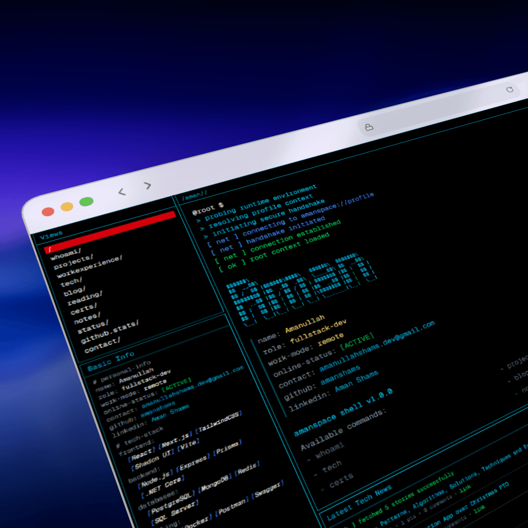 Terminal Inspired Portfolio